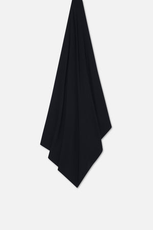 Foulard jersey bambou noir Mayara à plat