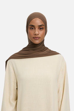 Foulard jersey bambou terre sombre Mayara