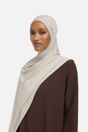 Foulard jersey bambou os poussiéreux Mayara vue profil