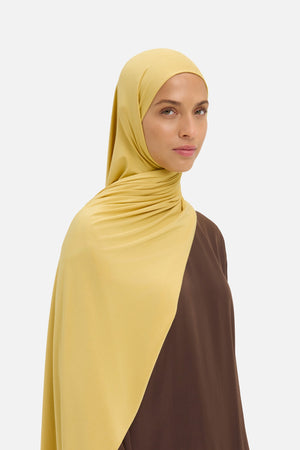 Foulard jersey bambou toast Mayara vue profil