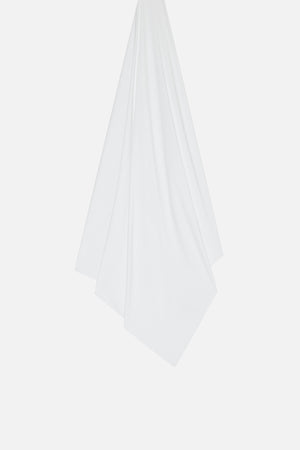Foulard jersey bambou blanc Mayara à plat