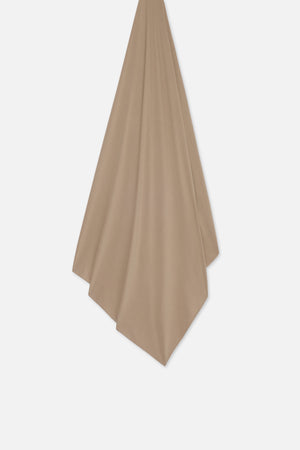 Foulard breathable jersey taupe Mayara à plat