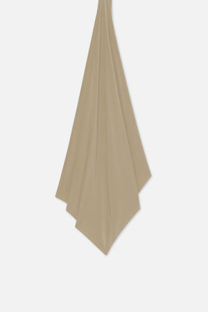 Foulard jersey bambou kaki Mayara à plat
