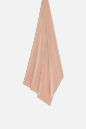 Foulard premium jersey poudre rosée Mayara à plat