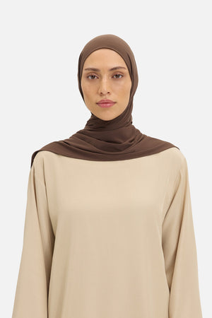 Foulard premium jersey moka brûlé Mayara