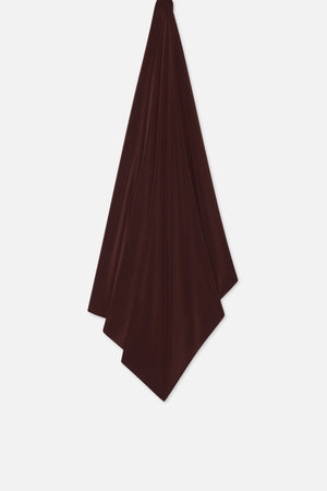 Foulard premium jersey cerise foncé Mayara à plat