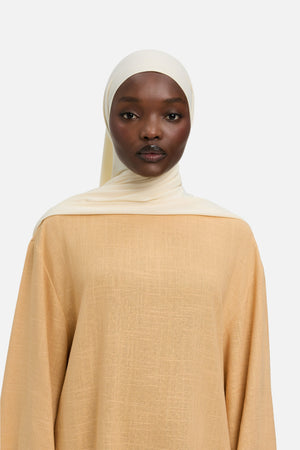 Foulard premium jersey noix de cajou clair Mayara