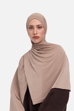 Foulard premium jersey prune clair Mayara