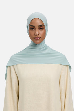 Foulard premium jersey bleu brumeux Mayara