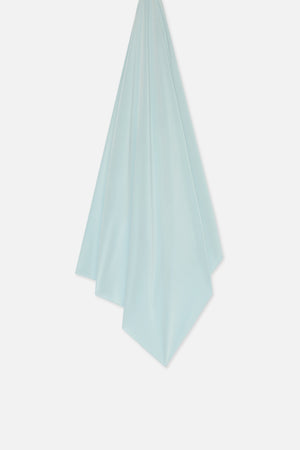 Foulard premium jersey bleu brumeux Mayara à plat