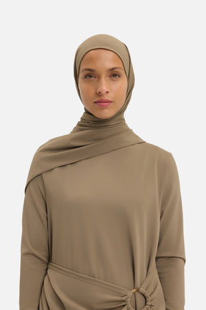 Foulard de bain argile brune Mayara