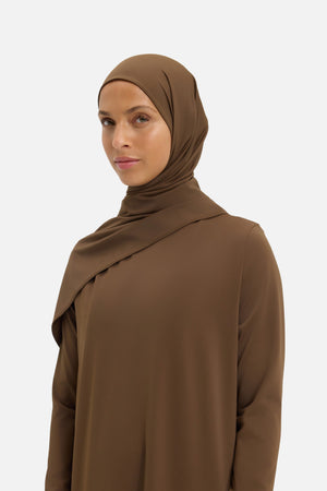 Foulard de bain terre sombre Mayara vue profil