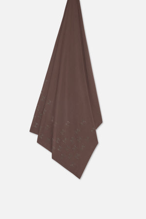 Foulard L'Unique breathable jersey moka brûlé Mayara à plat
