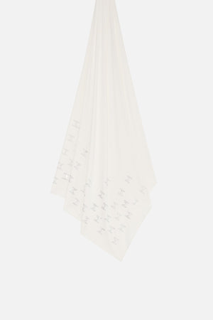 Foulard L'Unique breathable jersey noix de cajou clair Mayara à plat