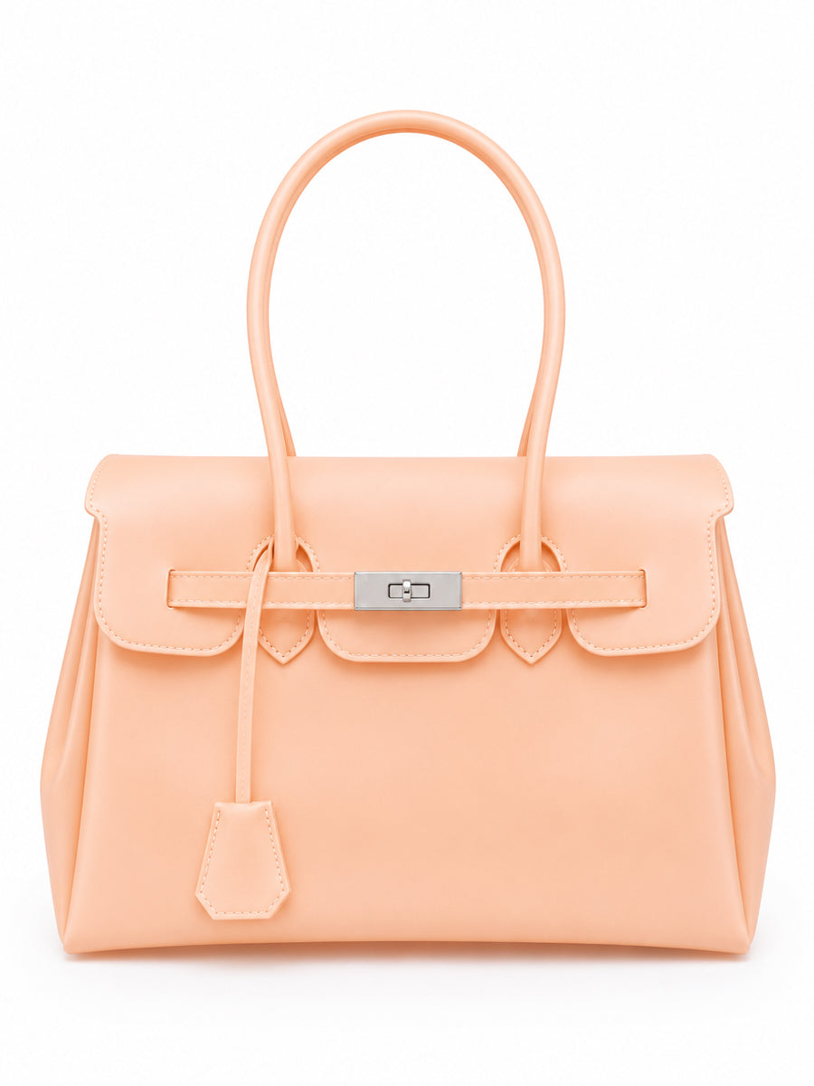 Orange Milky Peach Translucent PVS Jelly Bag 35cm