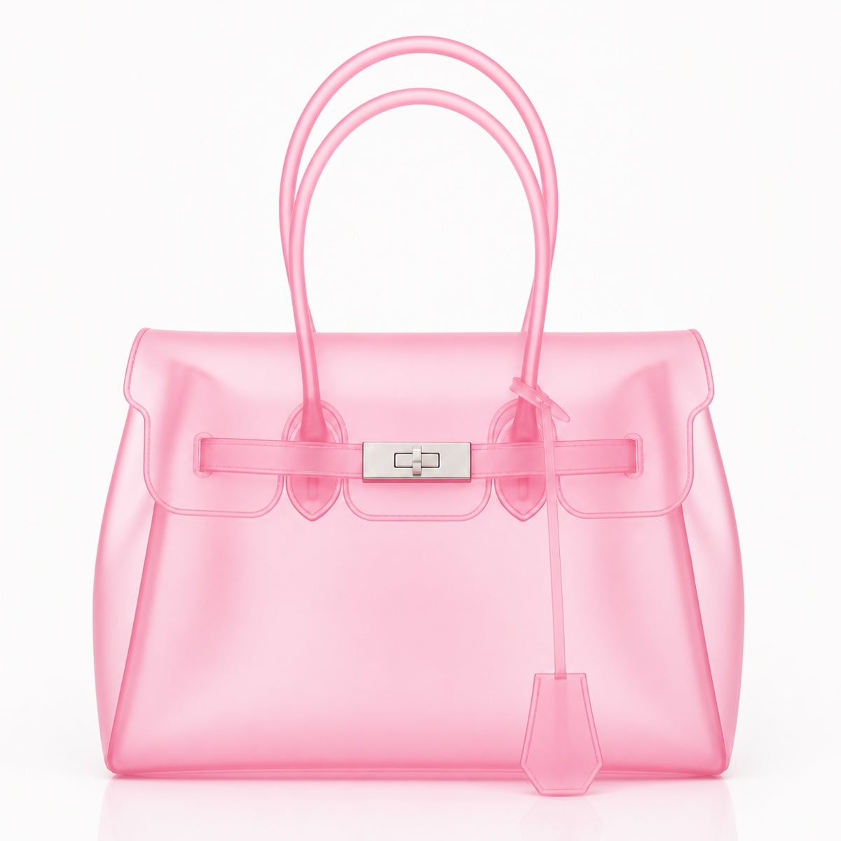 Cotton Candy Pink Clear Jelly Bag