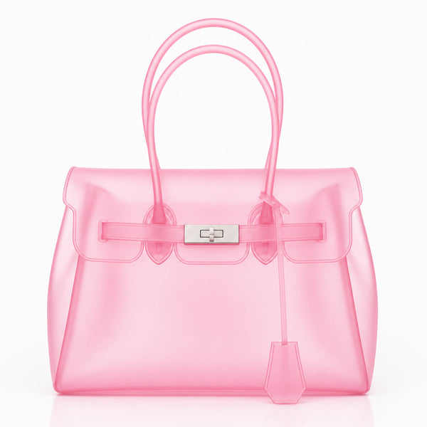 Cotton Candy Pink Clear Jelly Bag