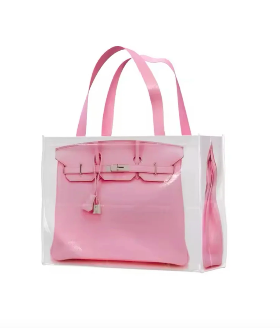 Pink Foldable Tote Bag 40x30x20cm