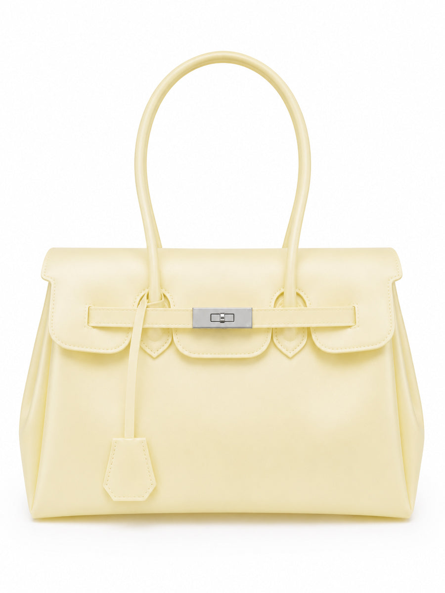 Pastel Yellow Translucent PVS Jelly Bag 35cm