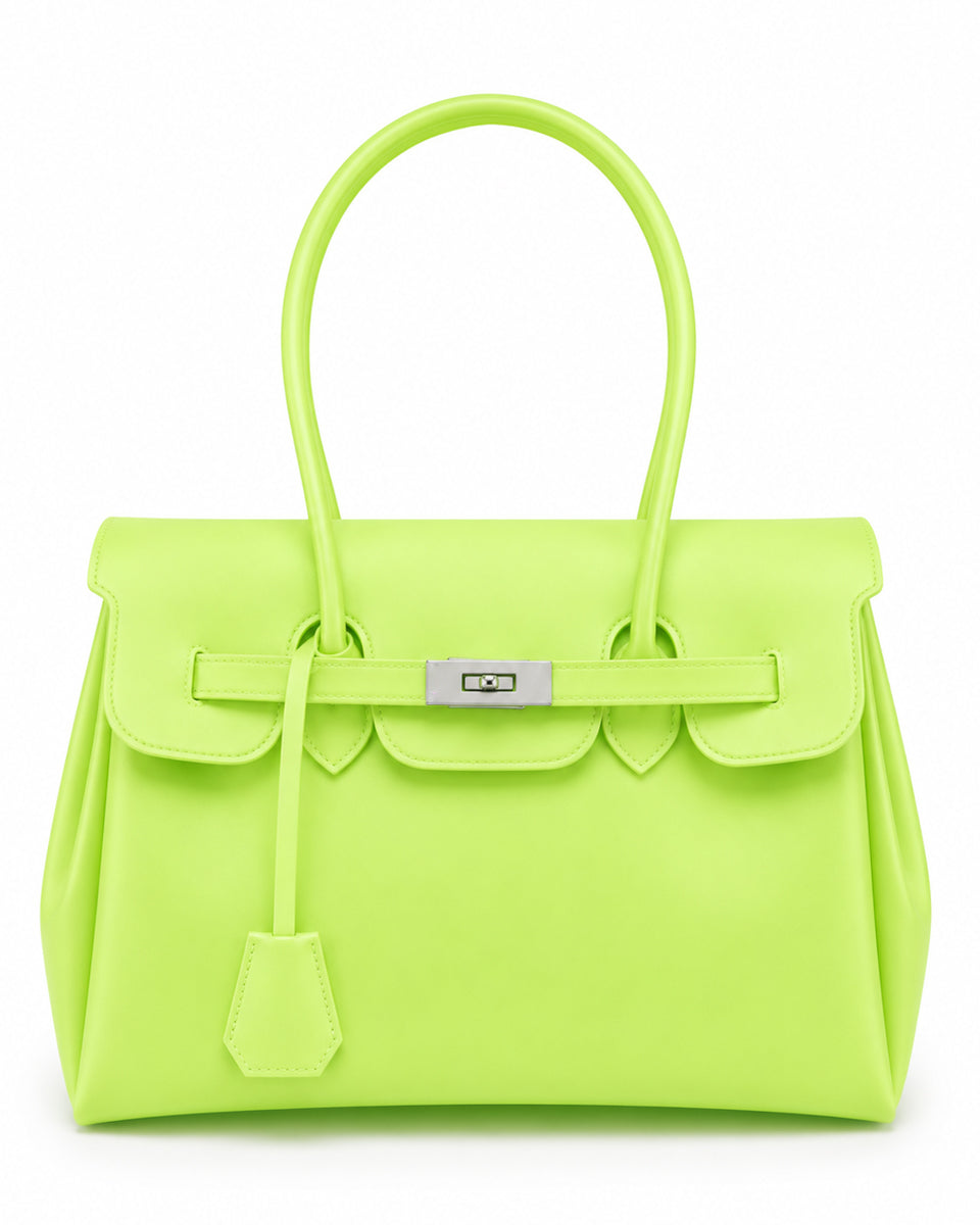 Neon Green Translucent TPU Jelly Bag 35cm