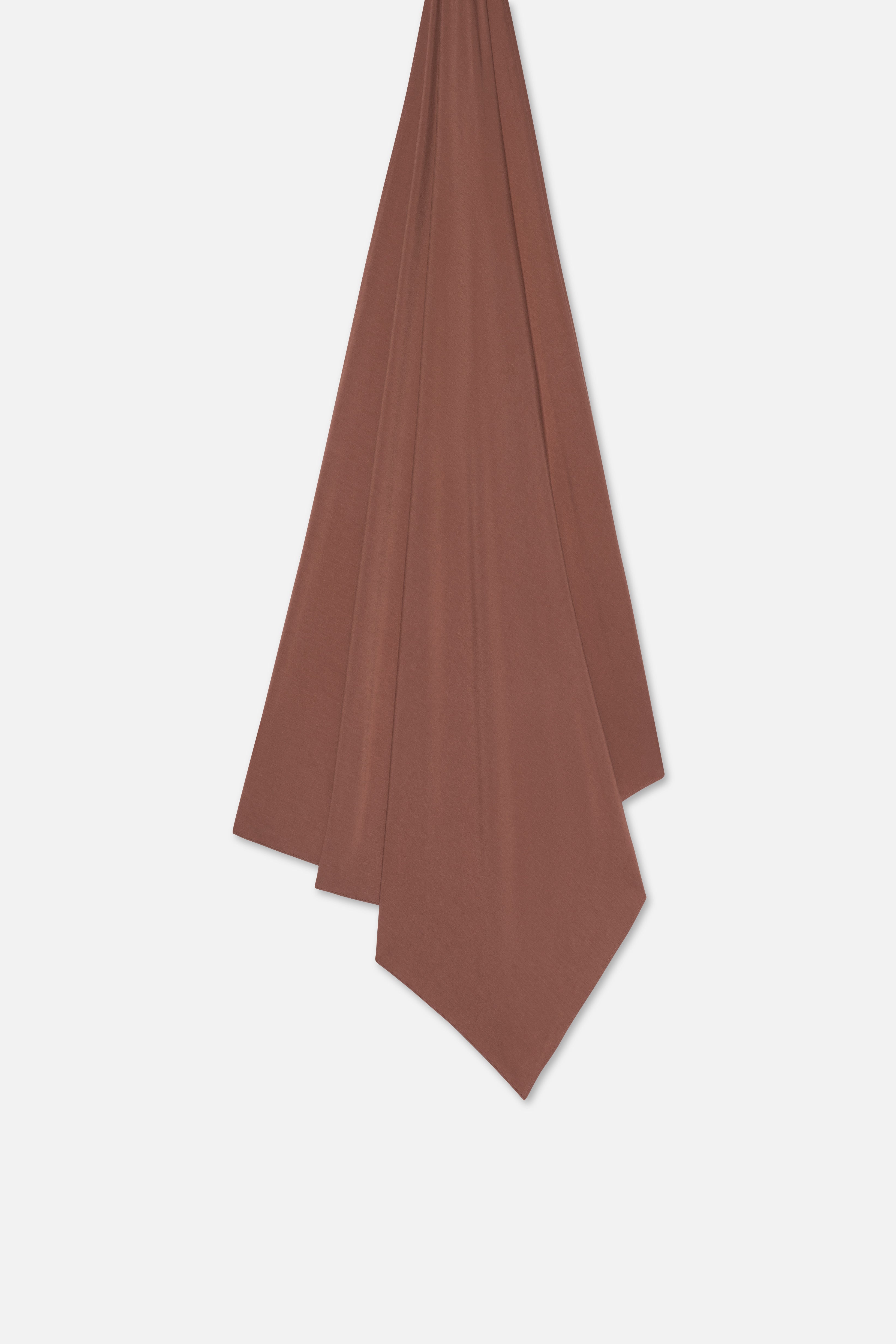Foulard jersey bambou bois rouge Mayara à plat