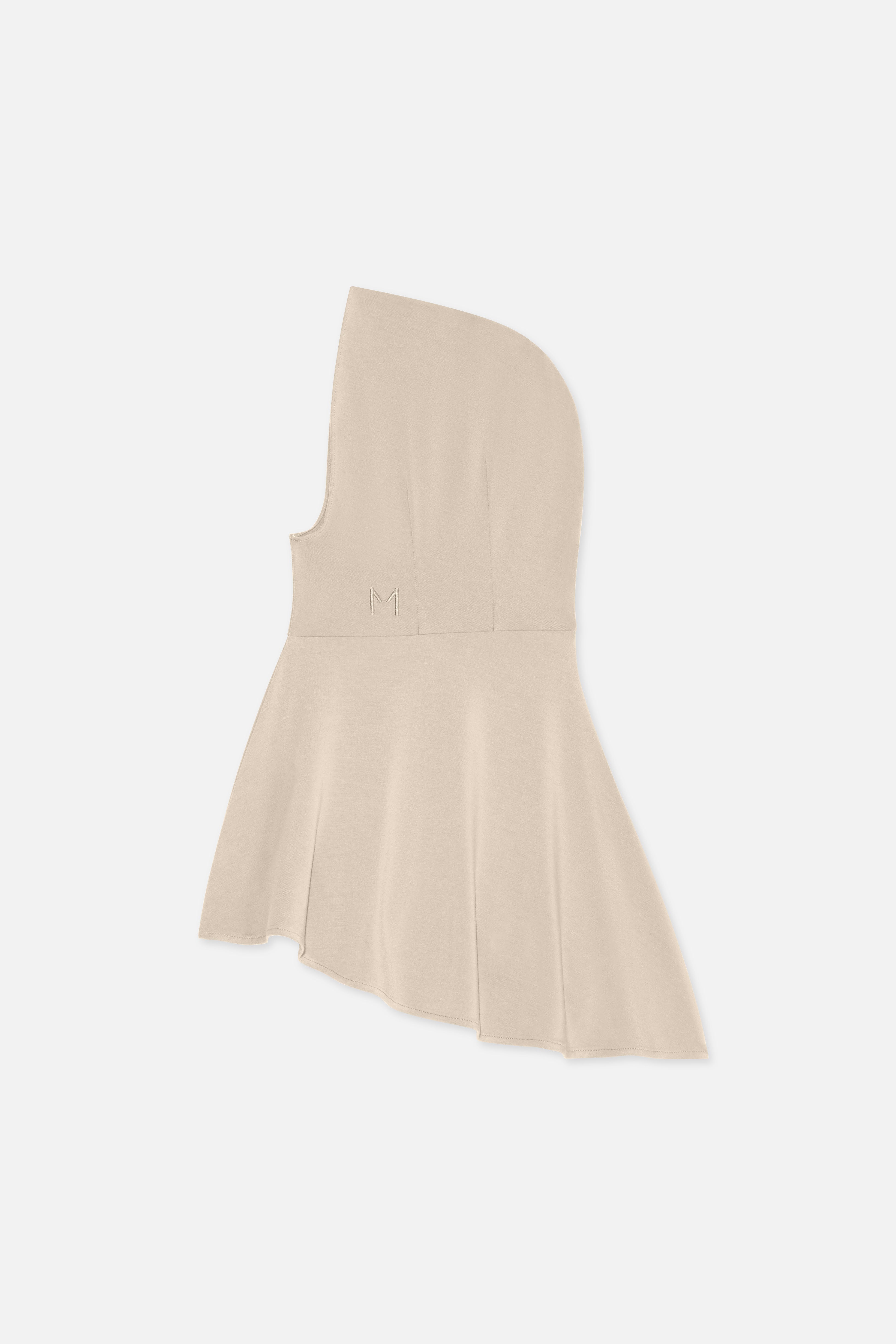 Hijab jersey bambou moka Mayara à plat