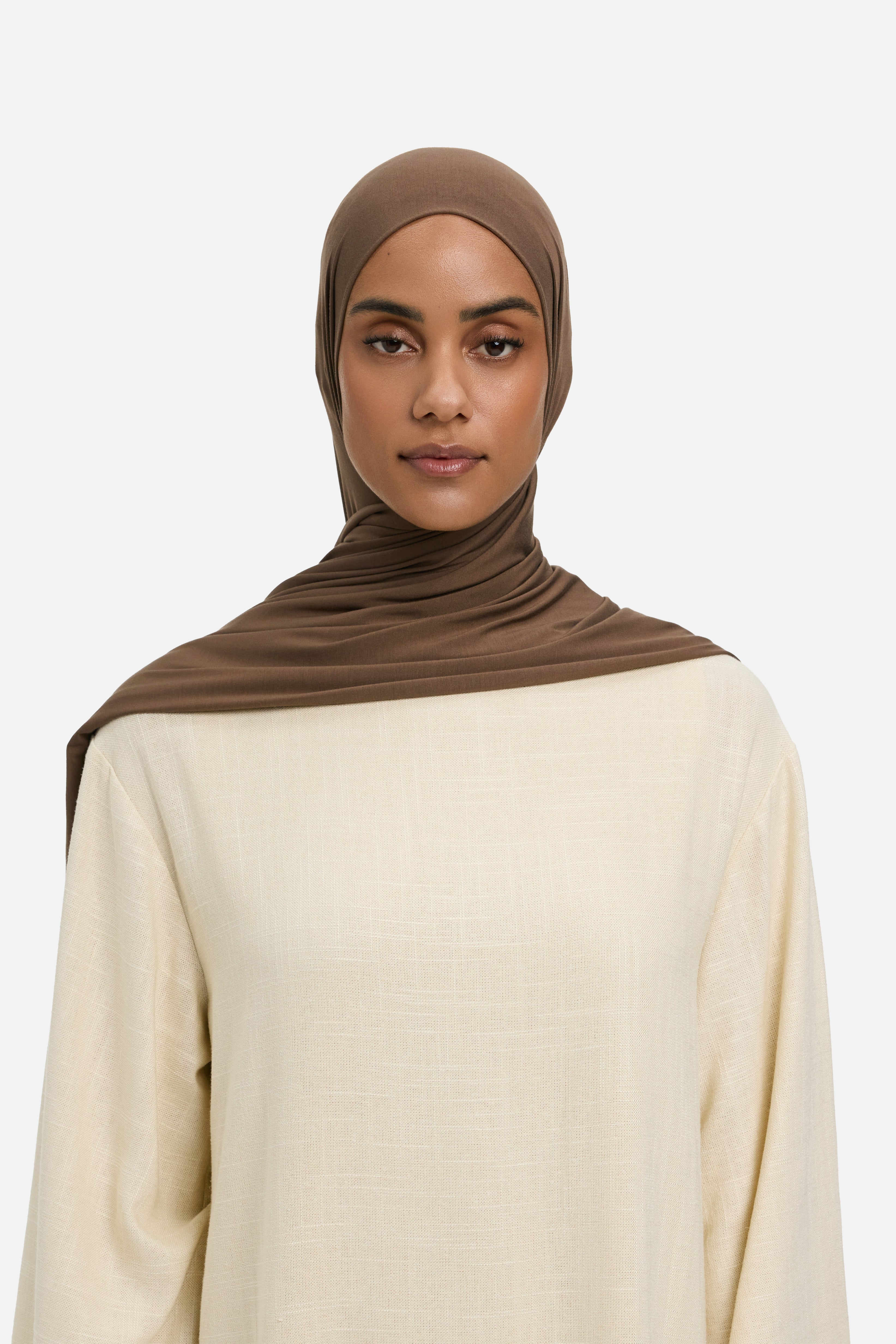 Foulard jersey bambou terre sombre Mayara