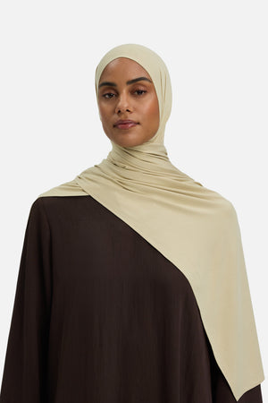 Foulard jersey bambou argile désert Mayara