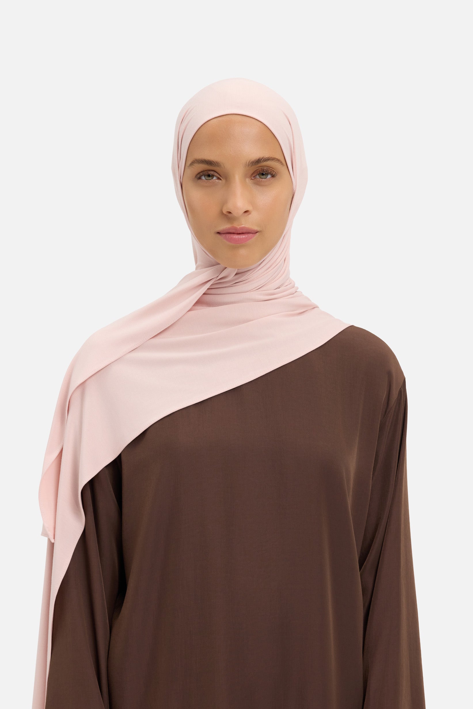 Foulard jersey bambou framboise poudrée Mayara