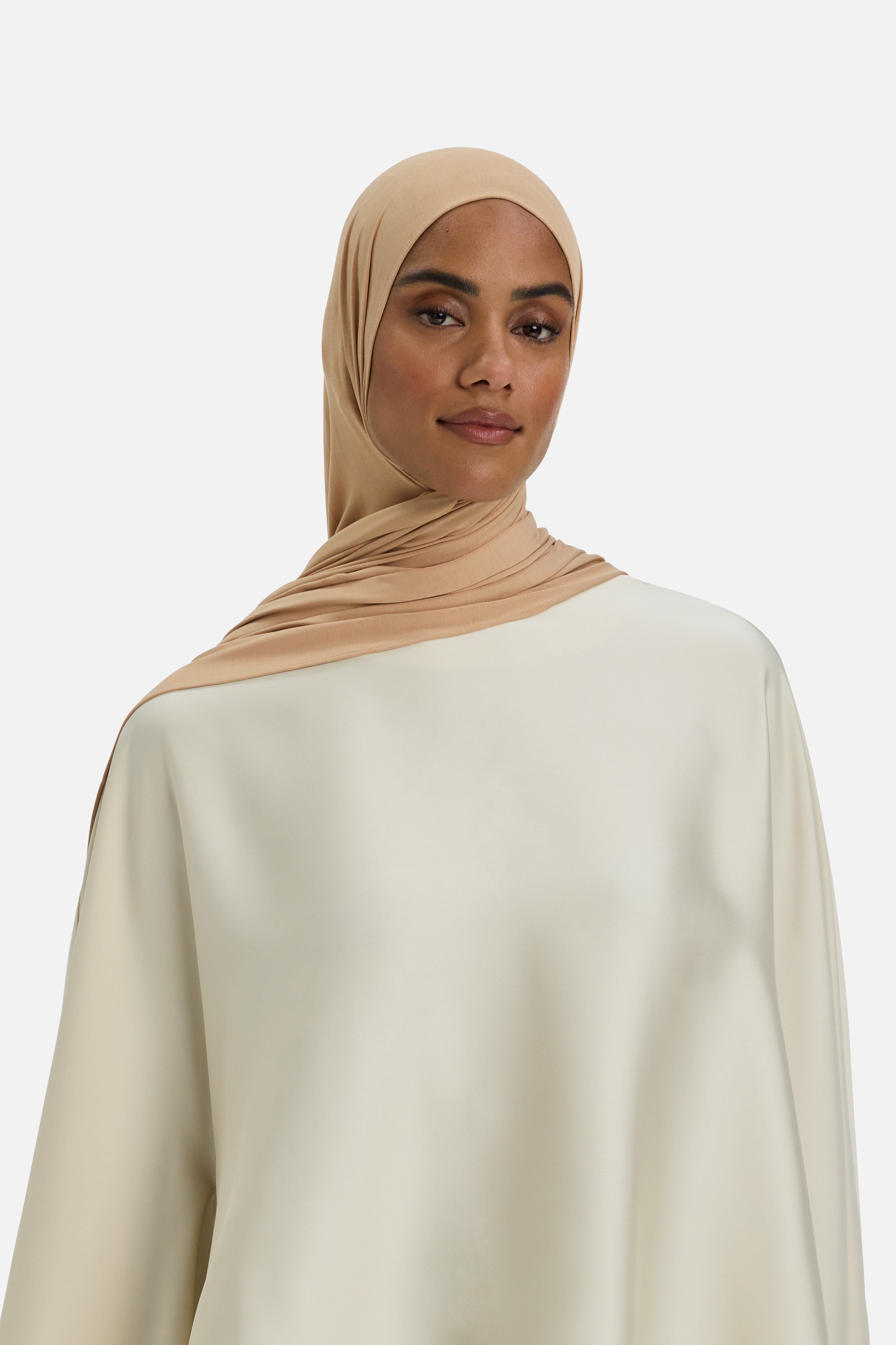 Foulard jersey bambou caramel clair Mayara