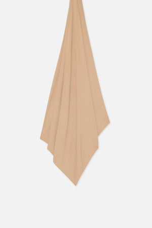 Foulard jersey bambou caramel clair Mayara à plat