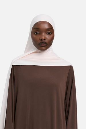 Foulard jersey bambou meringue Mayara vue profil