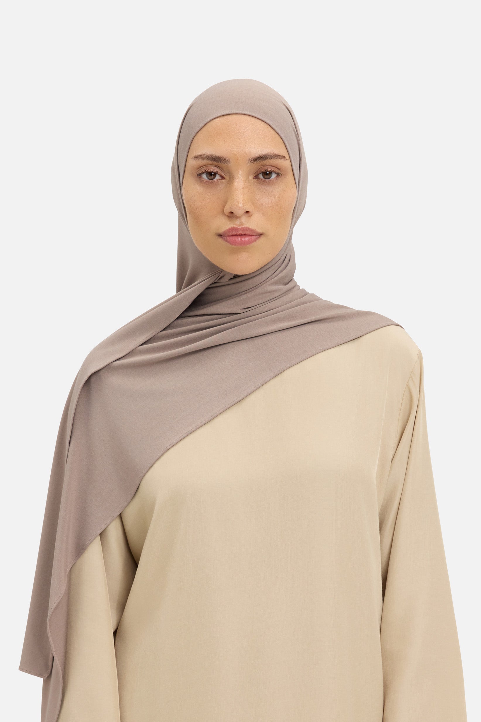 Foulard jersey bambou cacao lacté Mayara