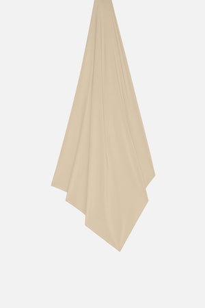 Foulard jersey bambou moka Mayara à plat
