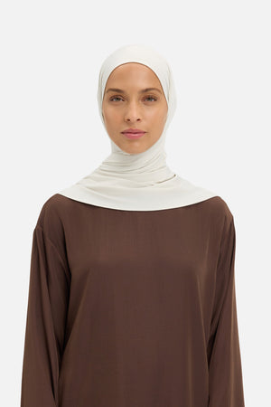 Foulard jersey bambou sable lunaire Mayara