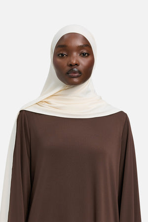 Foulard jersey bambou blanc cassé Mayara