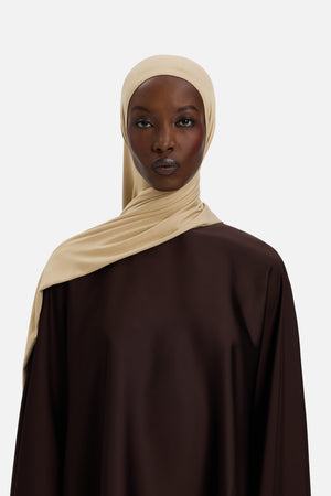 Foulard jersey bambou caramel doux Mayara