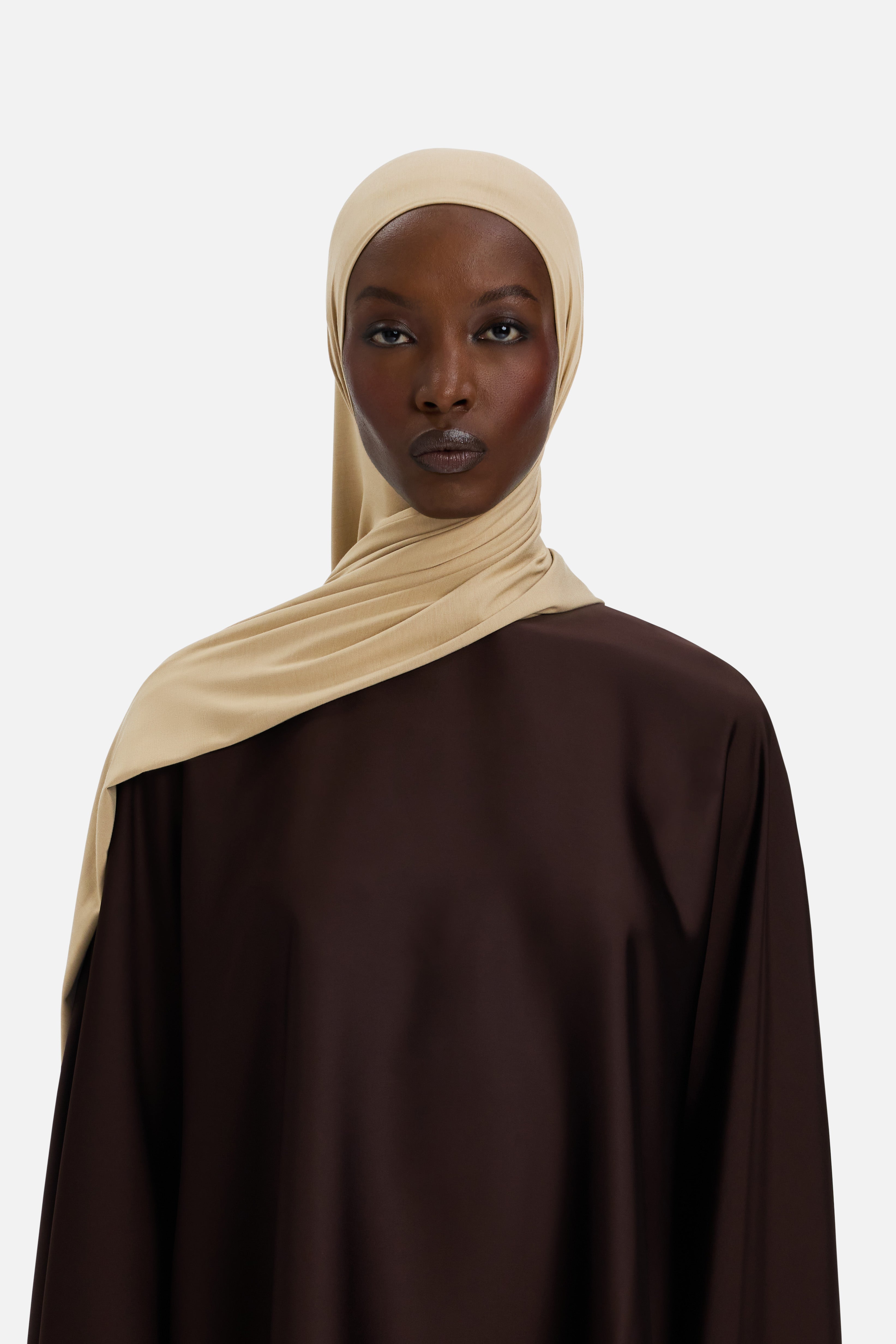 Foulard jersey bambou caramel doux Mayara