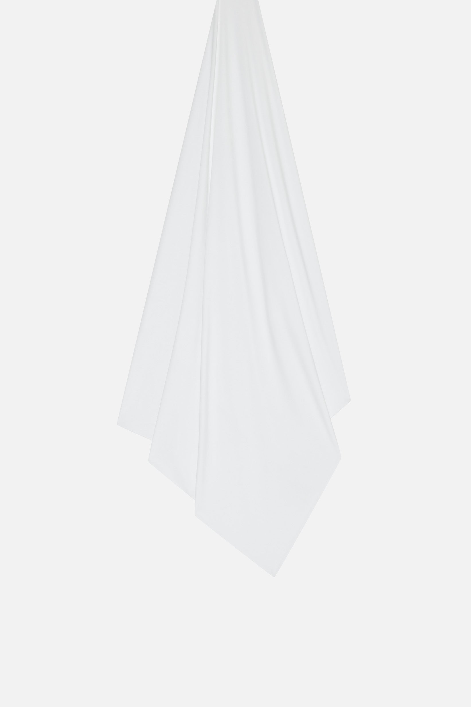 Foulard jersey bambou blanc Mayara à plat