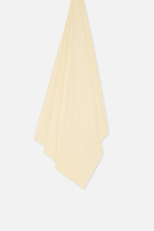 Foulard jersey bambou miel blanc Mayara à plat