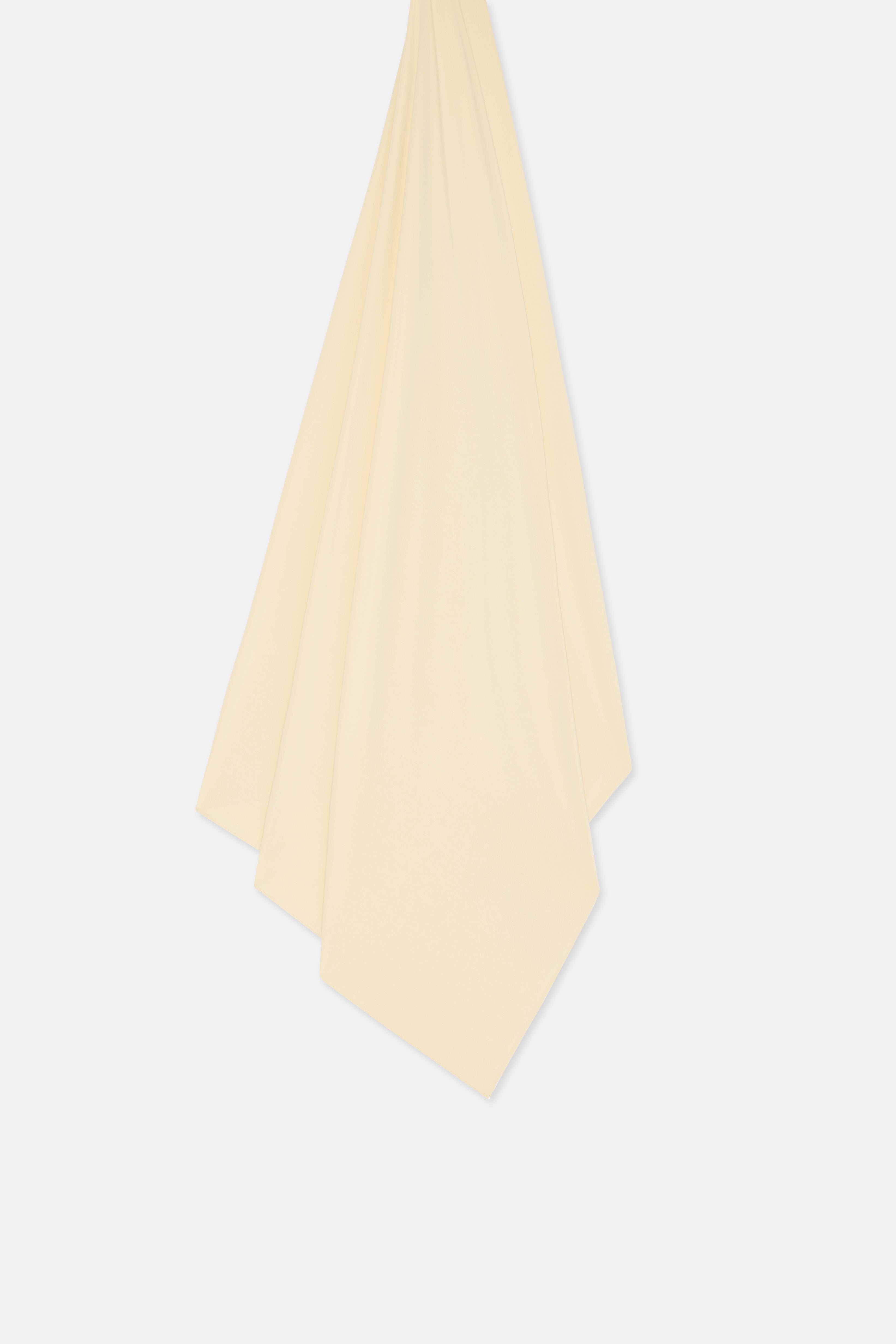 Foulard jersey bambou miel blanc Mayara à plat