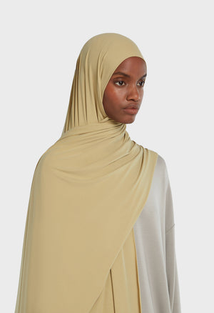 Foulard breathable jersey mousse foncé Mayara vue profil