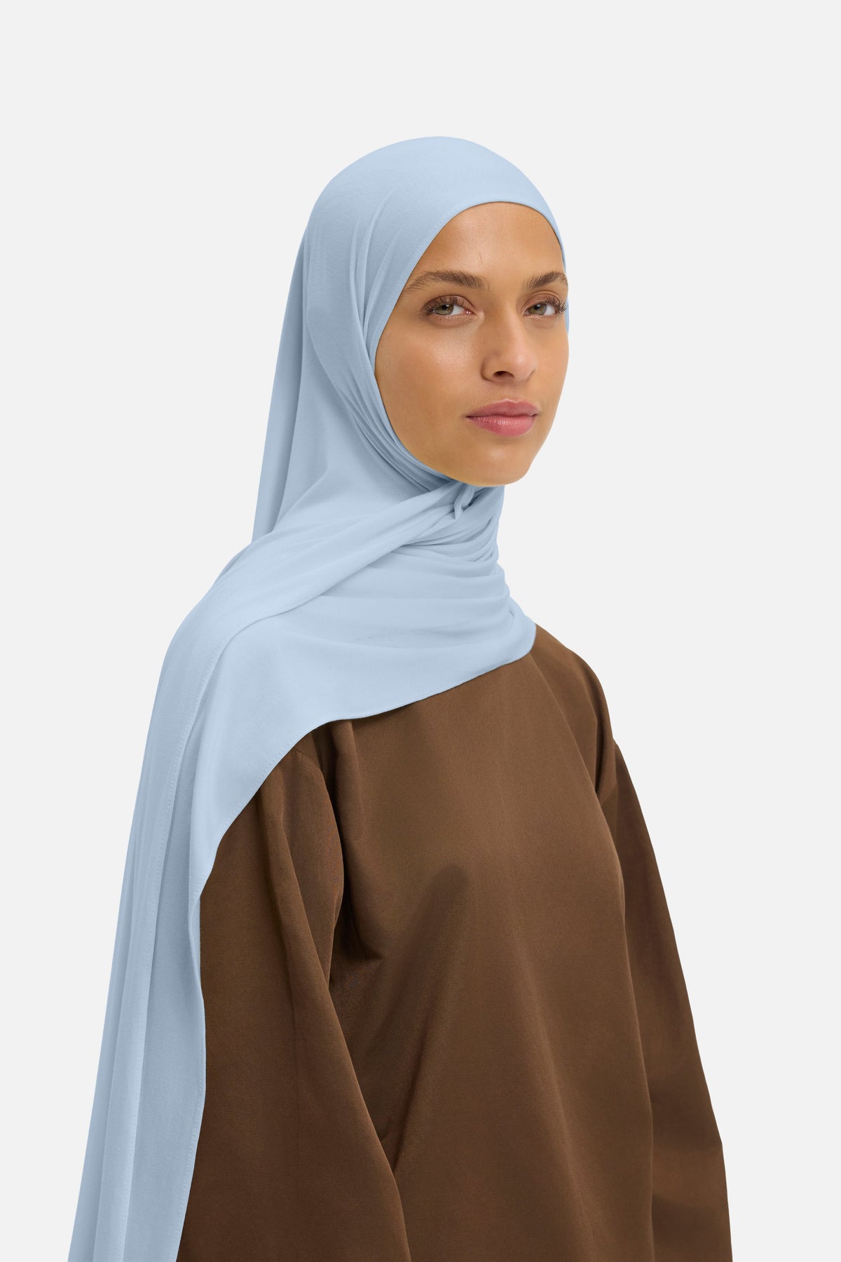 Foulard breathable jersey bleu bb Mayara vue profil