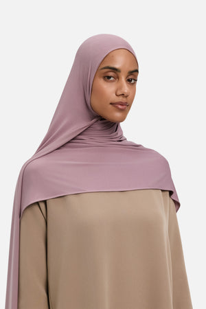 Foulard breathable jersey lavande foncé Mayara vue profil