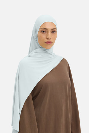 Foulard breathable jersey gris givré Mayara vue profil