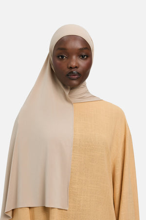 Foulard breathable jersey gris taupe Mayara