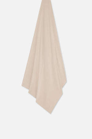 Foulard breathable jersey gris taupe Mayara à plat