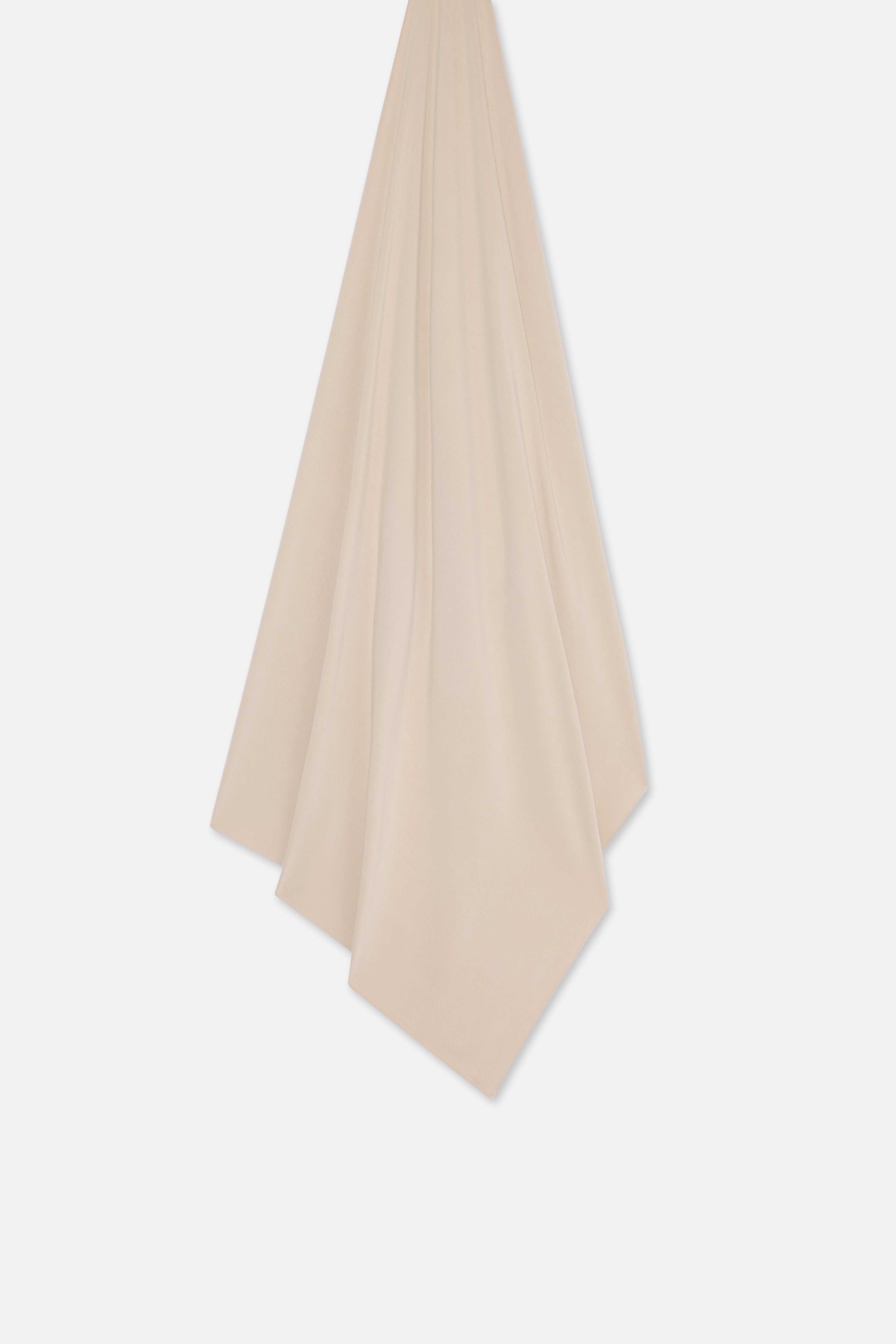 Foulard breathable jersey gris taupe Mayara à plat