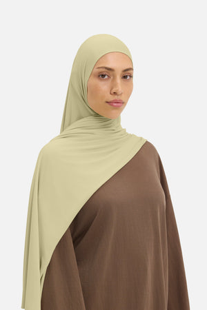 Foulard breathable jersey vert melon Mayara vue profil