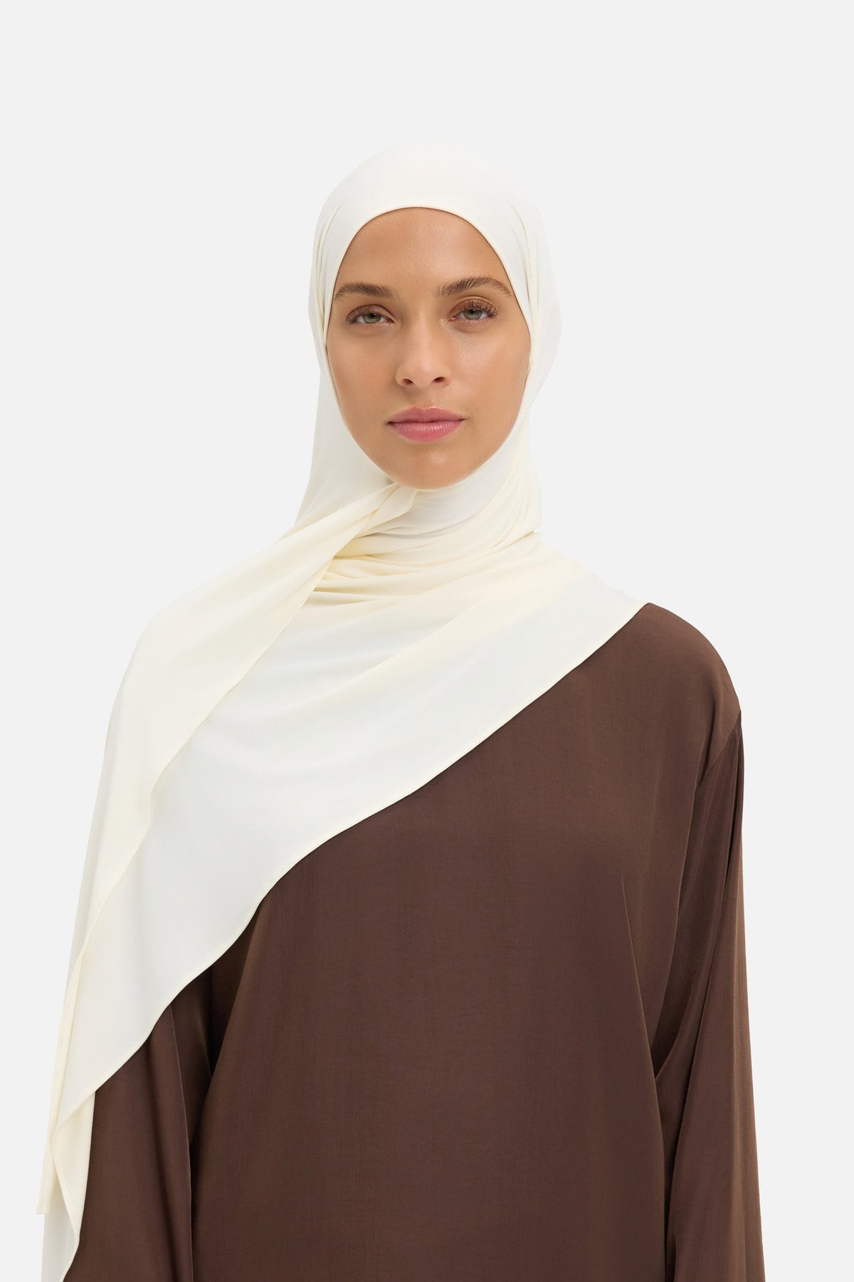 Foulard breathable jersey blanc cassé Mayara